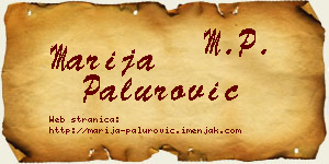 Marija Palurović vizit kartica